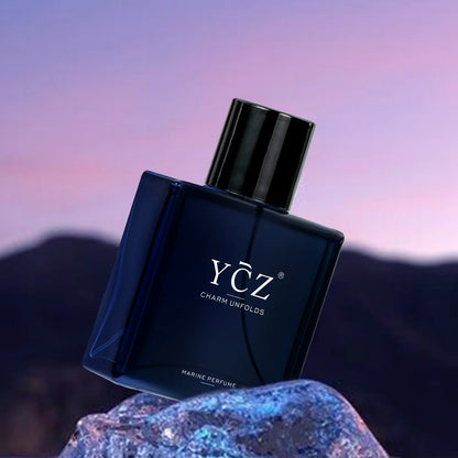 YCZ Midnight Marine Eau De Parfum 50Ml Unisex | Aromatic Aquatic Ocean Fresh Woody Perfume with Bergamot Coconut Amber | Long Lasting Luxury Arabian Fragrance for Men Women | Premium Gift