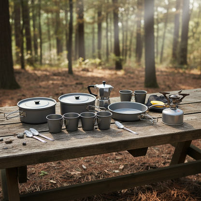 12Pcs Camping Cookware Set