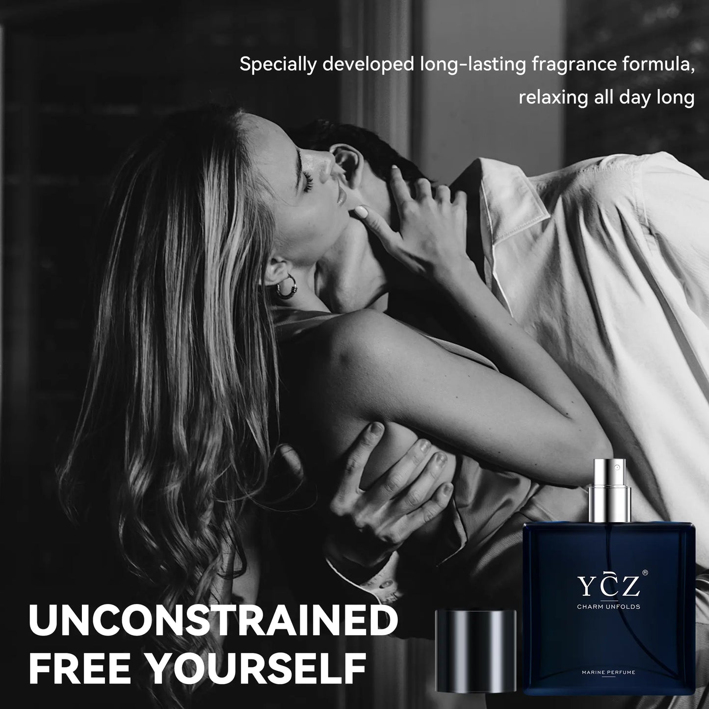 YCZ Midnight Marine Eau De Parfum 50Ml Unisex | Aromatic Aquatic Ocean Fresh Woody Perfume with Bergamot Coconut Amber | Long Lasting Luxury Arabian Fragrance for Men Women | Premium Gift