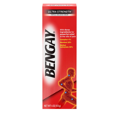 (2 Pack) Ultra Strength  Non-Greasy Topical Pain Relief Cream, 4 Oz