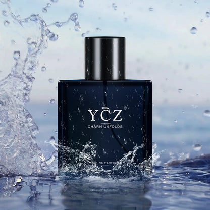 YCZ Midnight Marine Eau De Parfum 50Ml Unisex | Aromatic Aquatic Ocean Fresh Woody Perfume with Bergamot Coconut Amber | Long Lasting Luxury Arabian Fragrance for Men Women | Premium Gift